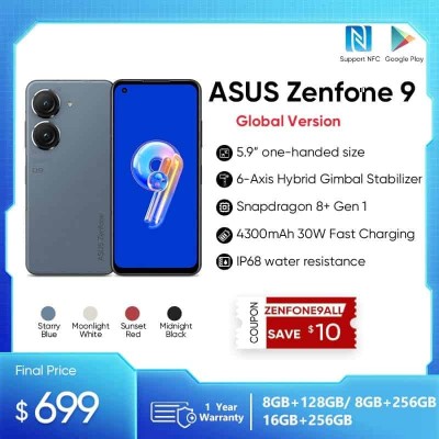 Купить смартфон ASUS Zenfone 9 - характеристики, отзывы, обзоры, цены 