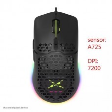 Легкая игровая мышь Delux M700A (RGB, 67g, 7200DPI)