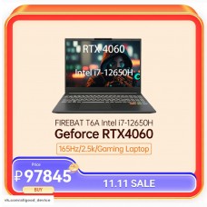 Игровой ноутбук FIREBAT T6A Intel i7-12650H RTX 4060 DDR4 32 ГБ ОЗУ