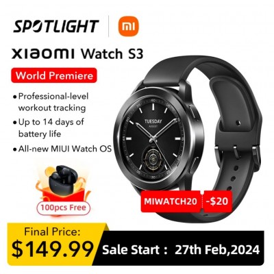 Купить смарт-часы Xiaomi Watch S3 Bluetooth 5.2
