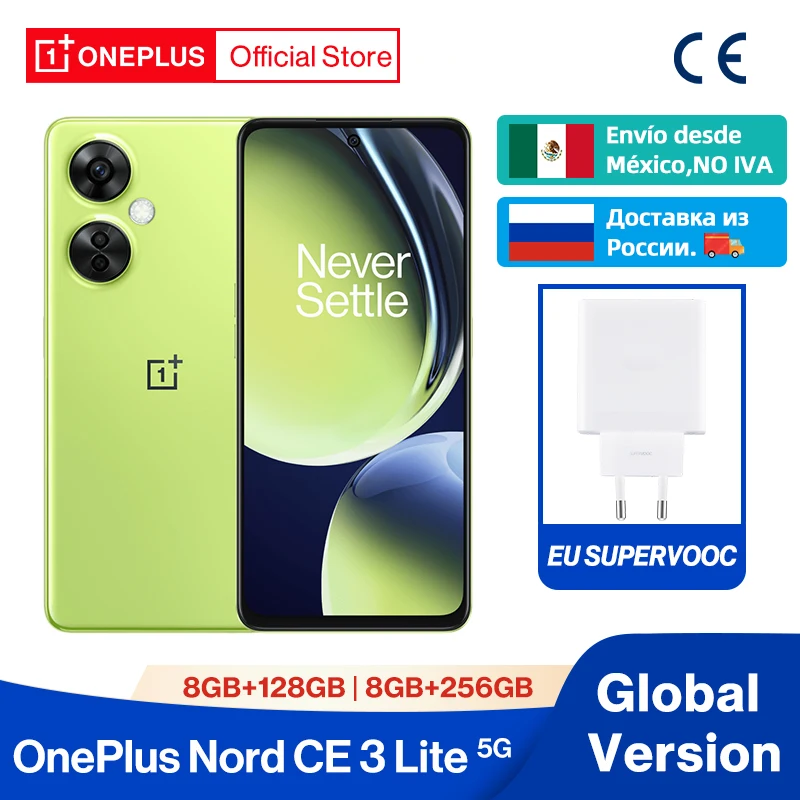 OnePlus Nord CE 3 Lite 5G Глобальная версия 8GB 128GB 108MP Камера SUPERVOOC 67W 5000mAh Аккумулятор