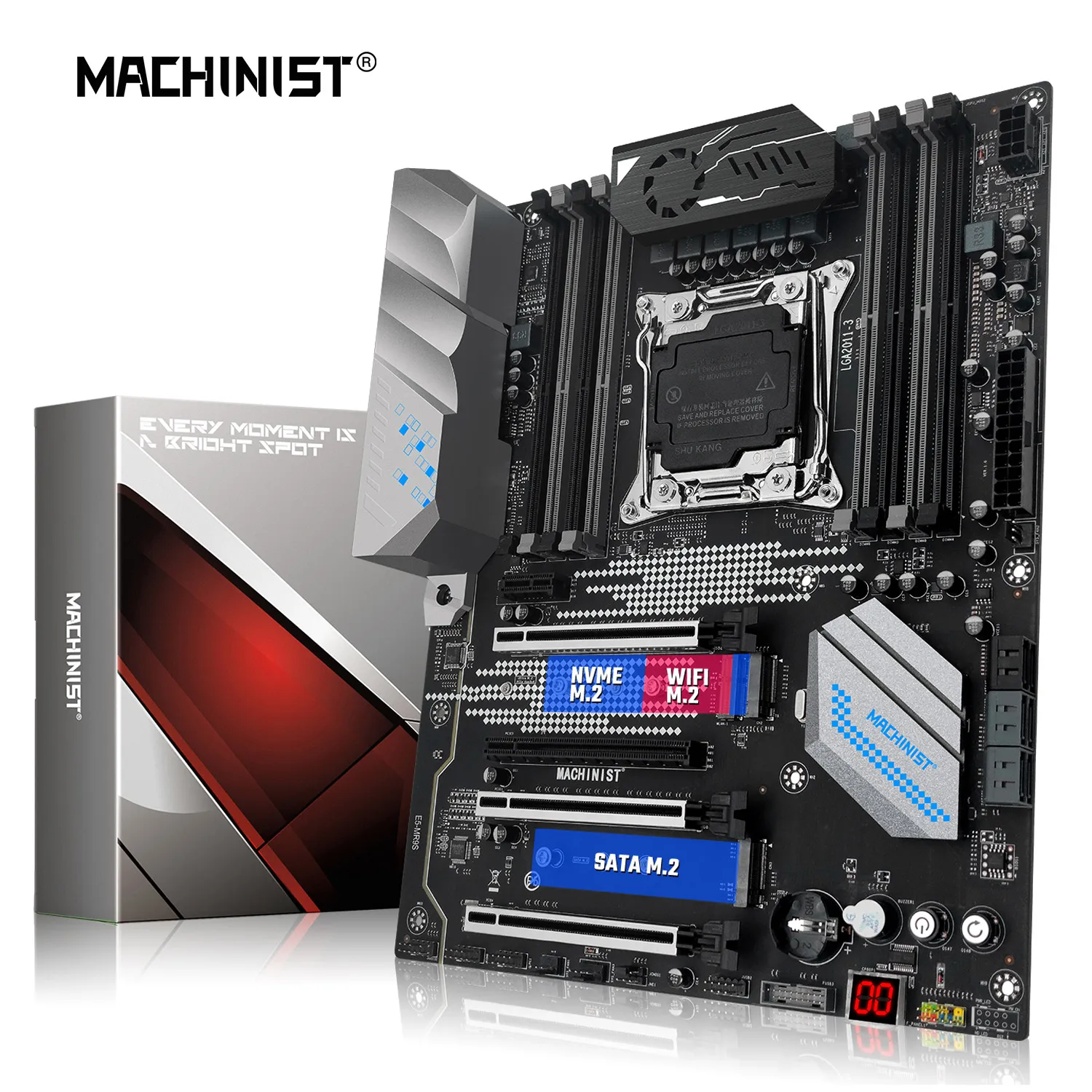 MACHINIST MR9S X99 материнская плата LGA 2011-3 поддерживает Intel Xeon E5 полный спектр ЦП DDR4 RAM память NVME M.2 USB3.0 ATX сервер