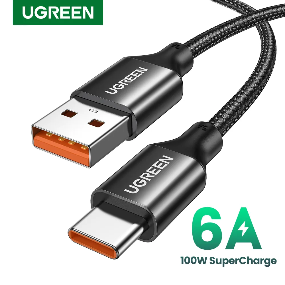 UGREEN 6A USB Type C кабель для Huawei Mate 60 Honor 100W/88W быстрая зарядка USB C кабель для Xiaomi USB C супер зарядка