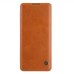 Купить кожаный защитный чехол-книжку коричневый Nillkin Qin для OnePlus 8 - цены отзывы обзоры