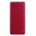 Купить кожаный защитный чехол-книжку красный Red Nillkin Qin для OnePlus 8 - цены отзывы обзоры