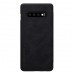 Купить кожаный защитный чехол-книжка Nillkin чёрный для Samsung Galaxy S10 Plus