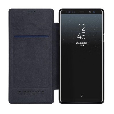 Купить кожаный защитный чехол-книжка Nillkin Qin для Samsung Galaxy Note 9 Чёрный - цены отзывы обзоры