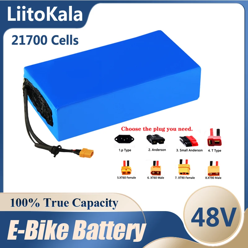 Аккумулятор для электровелосипеда LiitoKala, литиевая батарея 21700 48 в 30 Ач 35 Ач 20 Ач 25 Ач 40 Ач 50 Ач 45 Ач для электрического скутера