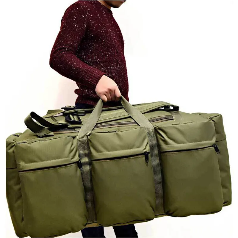 Вместительный военный тактический рюкзак 90 л, дорожный ранец для похода в лагерь, водонепроницаемый Камуфляжный мешок для багажа для мужч