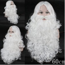 Рождественский подарок парик Санта Клауса и бороды синтетические волосы короткие косплей парики для мужчин белые аксессуары для волос