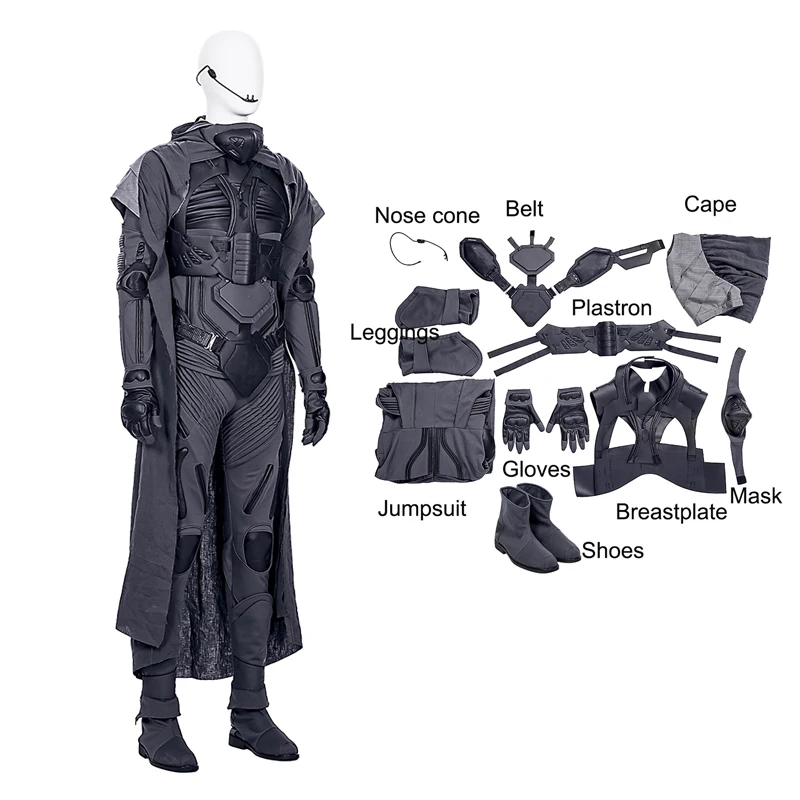 Новый костюм Arrakis Aka для косплея по Дюне Fremen Stillsuit Paul Atreides, армированный костюм с искусственной накидкой, костюм на Хэллоуин