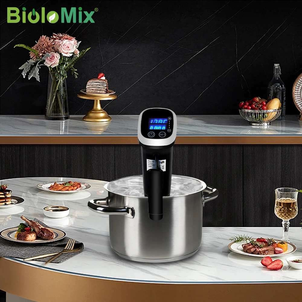 Устройство для приготовления пищи BioloMix 2,55 поколения под вакуумом, водонепроницаемое IPX7 устройство для готовки под вакуумом, точное приготовление пищи светодиодный светодиодным цифровым дисплеем