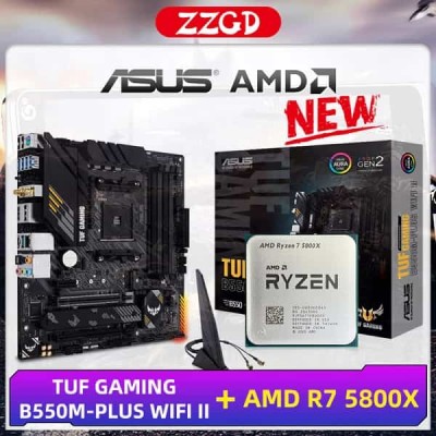 Купить ASUS TUF GAMING B550M PLUS и процессор AMD Ryzen 7 5800X 