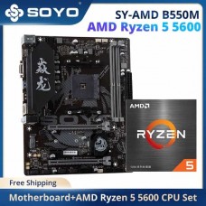 Материнская плата SOYO AMD B550M с процессором AMD Ryzen 5 5600