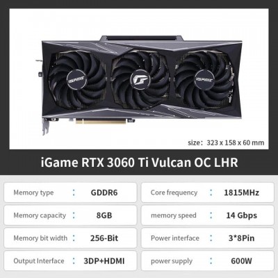 Купить видеокарту Nvidia Geforce 3060 Ti Vulcan OC LHR 8 GB