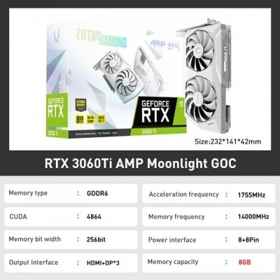 Купить видеокарту ZOTAC GAMING GeForce RTX 3060 Ti AMP White 8GB GOC